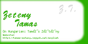 zeteny tamas business card